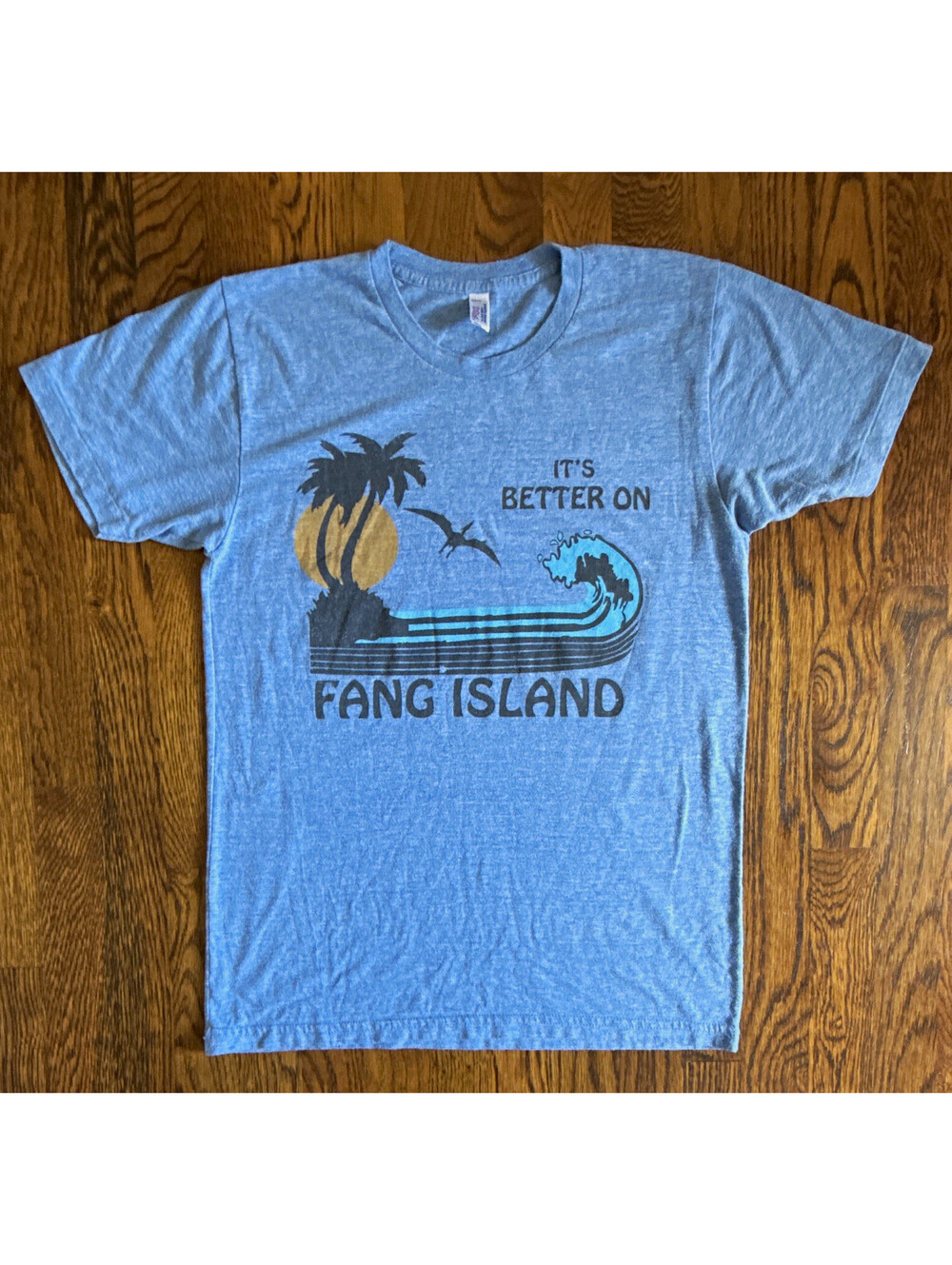 Fang Island Band Concert T Softee Men's M Blue Graphic Print